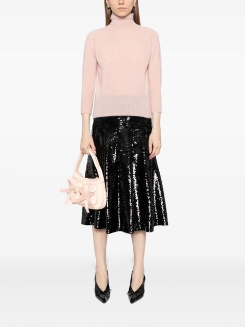 Simone Rocha cashmere turtleneck top - Pink
