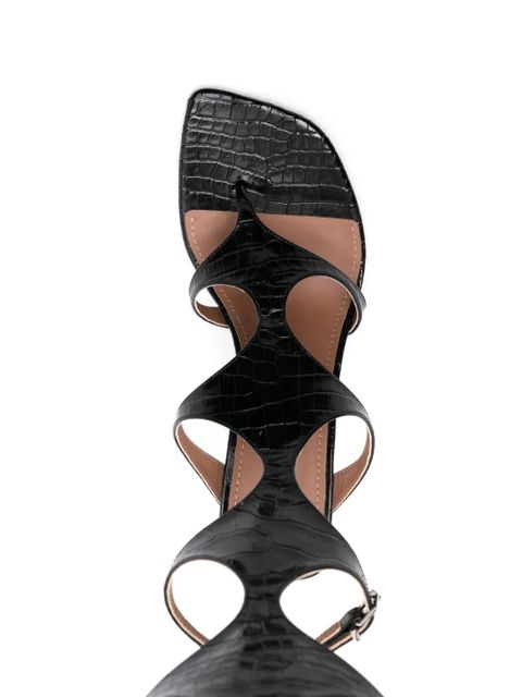 Paris Texas 100mm Uma knee-high sandals - Black - zdjęcie produktu nr 2