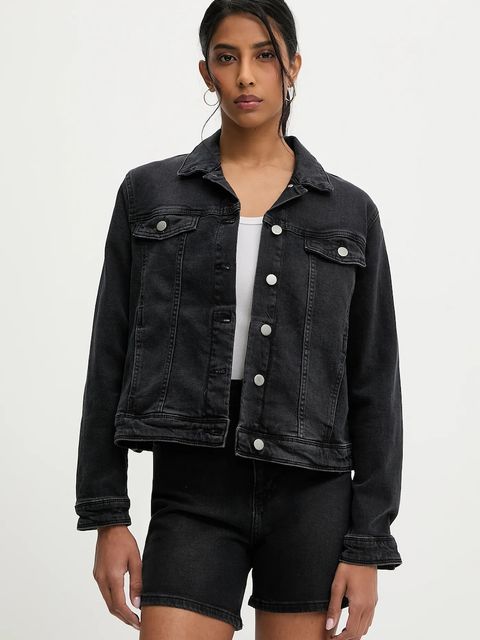 Answear.LAB kurtka jeansowa kolor czarny przejściowa - zdjęcie produktu nr 1