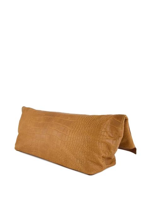 Johanna Ortiz crocodile-embossed clutch bag - Brown - zdjęcie produktu nr 2