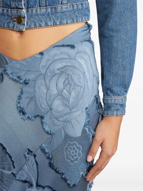 ETRO floral-jacquard maxi skirt - Blue