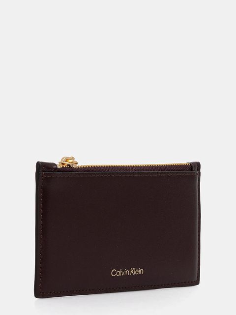 Calvin Klein portfel skórzany damski kolor bordowy LV04F1076G - zdjęcie produktu nr 2