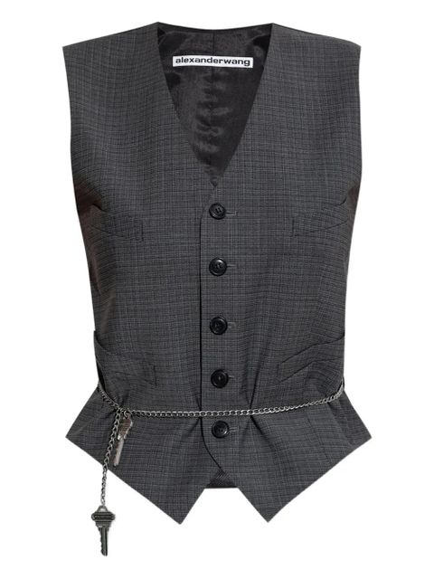 Alexander Wang chain-embellished waistcoat - Grey - zdjęcie produktu nr 1