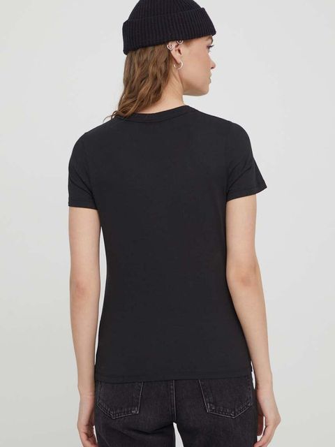 HUGO t-shirt bawełniany damski kolor czarny 50508289