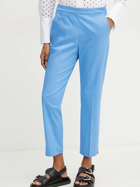 MAX&Co. spodnie damskie kolor niebieski fason cygaretki medium waist 2516131084200