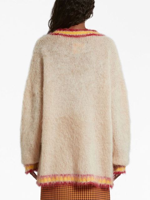 Marni striped mohair-blend jumper - Neutrals