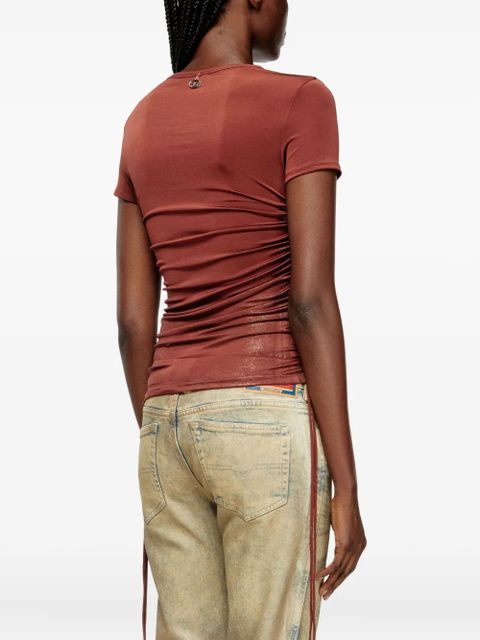 Diesel T-Rey drawstring-gathered T-shirt - Brown