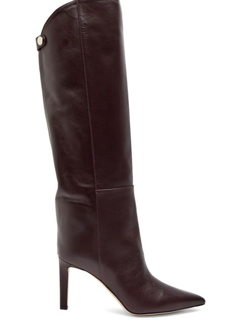 Jimmy Choo Alizze 85 knee-high leather boots - Brown - zdjęcie produktu nr 2