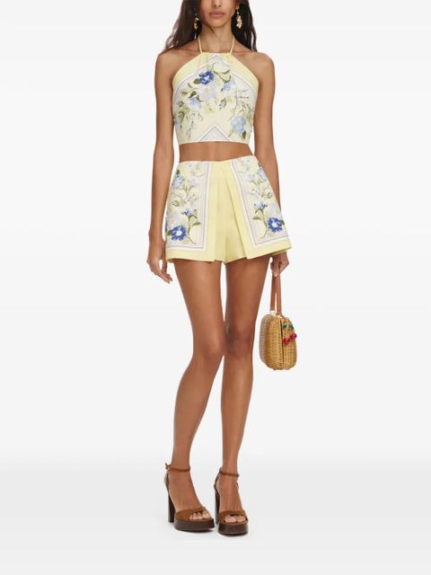 Self-Portrait ruffled top - Yellow - zdjęcie produktu nr 1