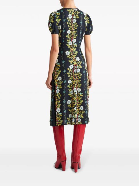 ETRO floral-print A-line dress - Black