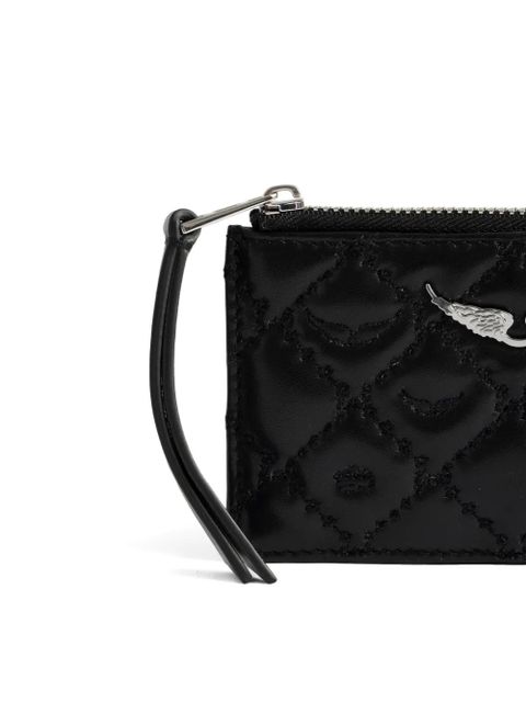 Zadig&Voltaire quilted logo-plaque cardholder - Black