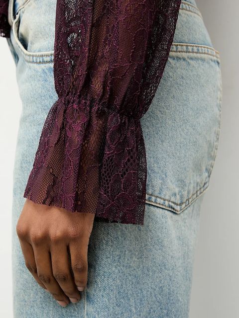 Answear.LAB bluzka damska kolor bordowy