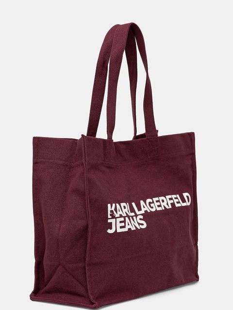 Karl Lagerfeld Jeans torba bawełniana kolor bordowy A1W50002 - zdjęcie produktu nr 2