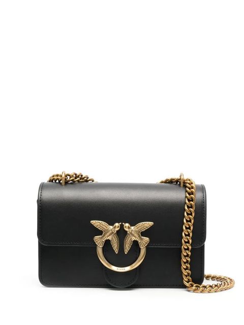 PINKO Love-Birds calf-leather shoulder bag - Black - zdjęcie produktu nr 1