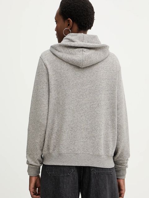 Polo Ralph Lauren bluza damska kolor szary z kapturem gładka 211971693