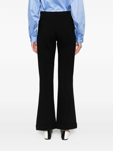 SANDRO zip-fly flared trousers - Black