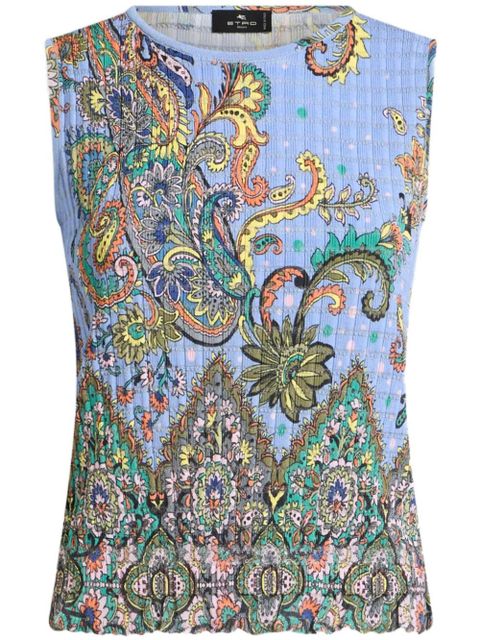 ETRO floral knitted top - Blue - zdjęcie produktu nr 1
