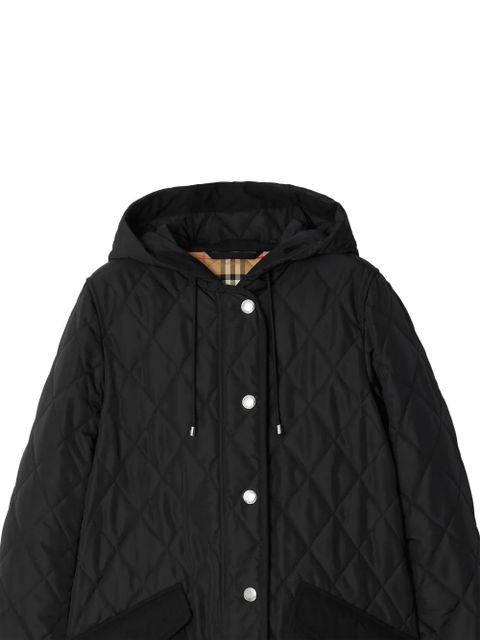 Burberry diamond-quilted hooded coat - Black - zdjęcie produktu nr 2