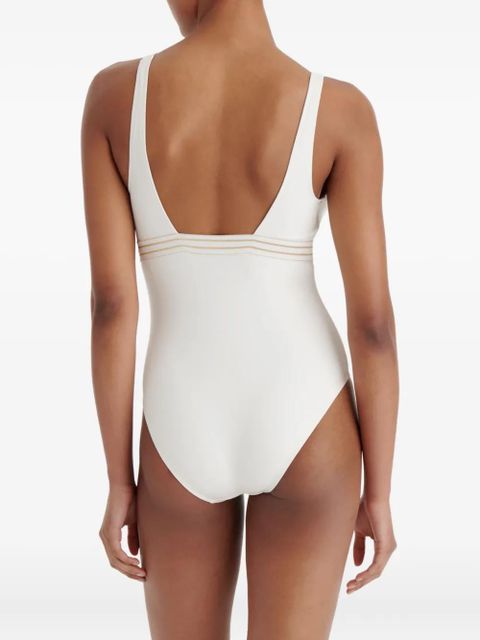 ERES Sillage plunge-neck swimsuit - White