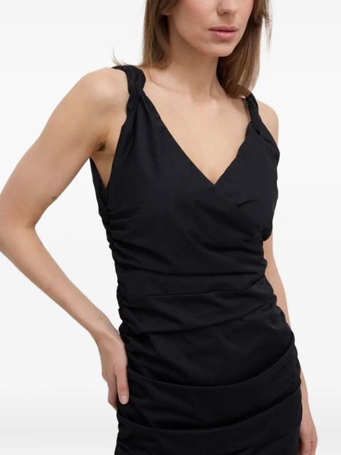 PINKO twisted ruched mini dress - Black