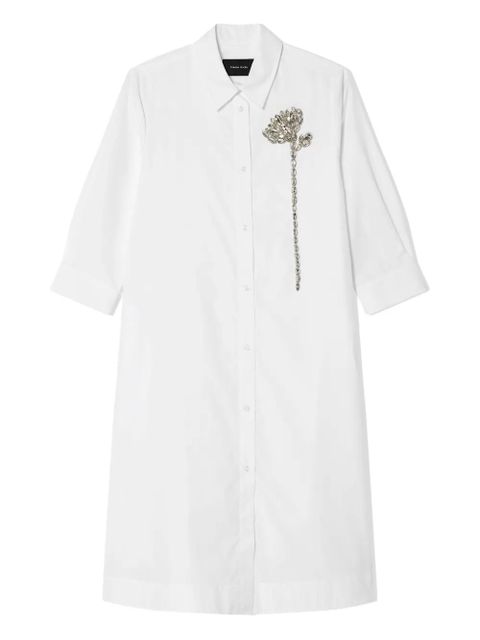 Simone Rocha floral-detail shirt - White - zdjęcie produktu nr 1