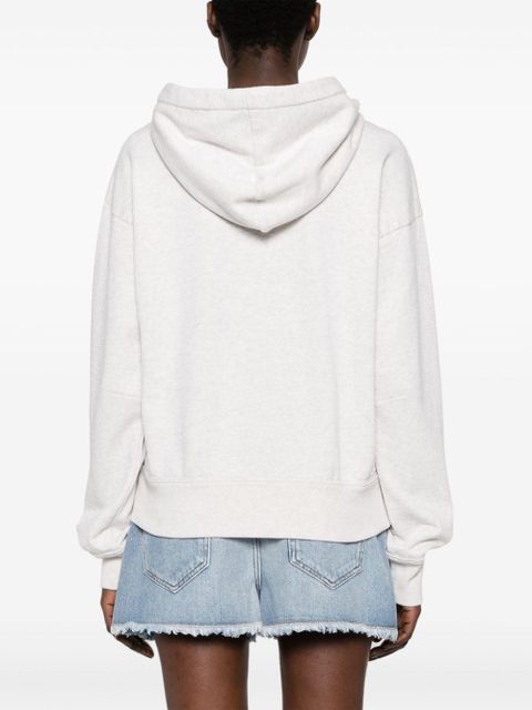 ISABEL MARANT Sylla mélange jersey hoodie - Neutrals