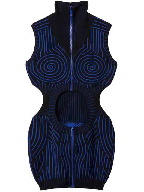 Off-White Vortix Hole knitted minidress - Black - zdjęcie produktu nr 1