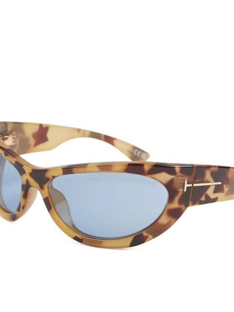 TOM FORD oval-frame sunglasses - Brown
