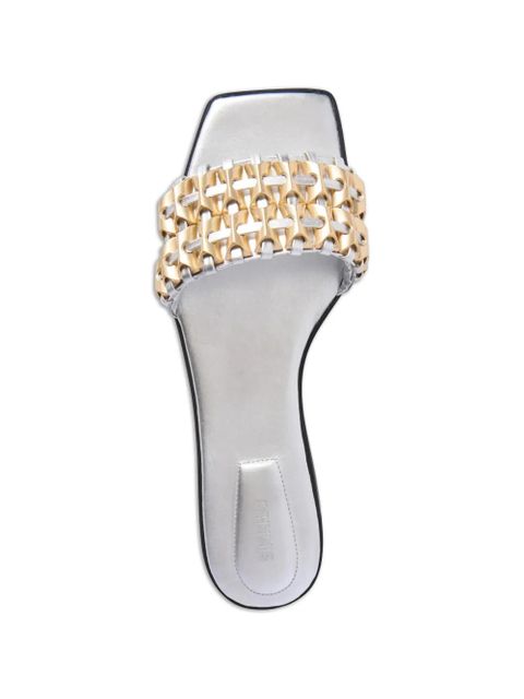 Simkhai Faye metallic leather sandals - Silver