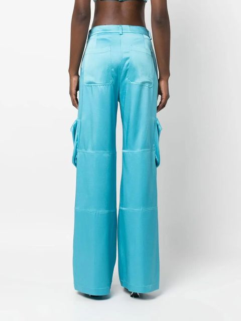 Blumarine Butterfly wide-leg trousers - Blue