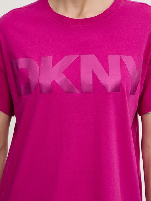 Dkny t-shirt bawełniany damski kolor różowy DP6T1534