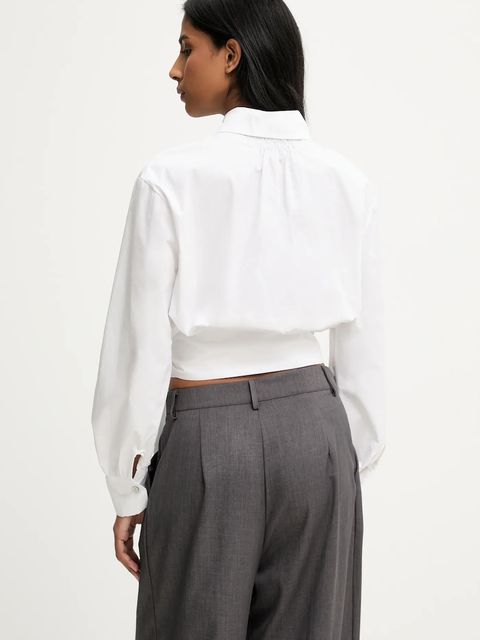 Answear.LAB koszula damska kolor biały relaxed z kołnierzykiem klasycznym - zdjęcie produktu nr 2