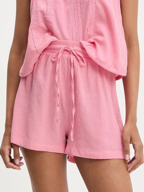 Answear.LAB bluzka i szorty bawełniane damski kolor różowy