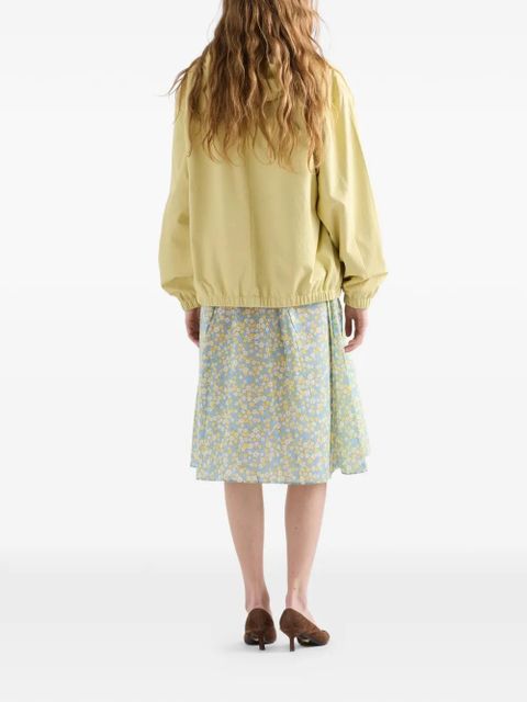 Prada hooded nappa leather jacket - Yellow