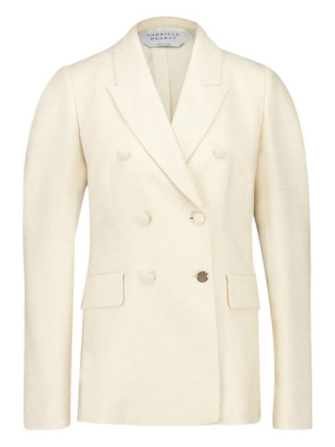 Gabriela Hearst double-breasted silk blazer - White - zdjęcie produktu nr 1