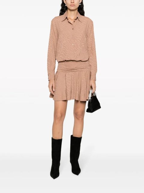 PINKO Arzach logo-jacquard shirtdress - Neutrals - zdjęcie produktu nr 2