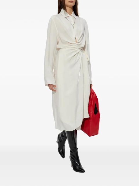 Maison Margiela gathered-detail dress - White