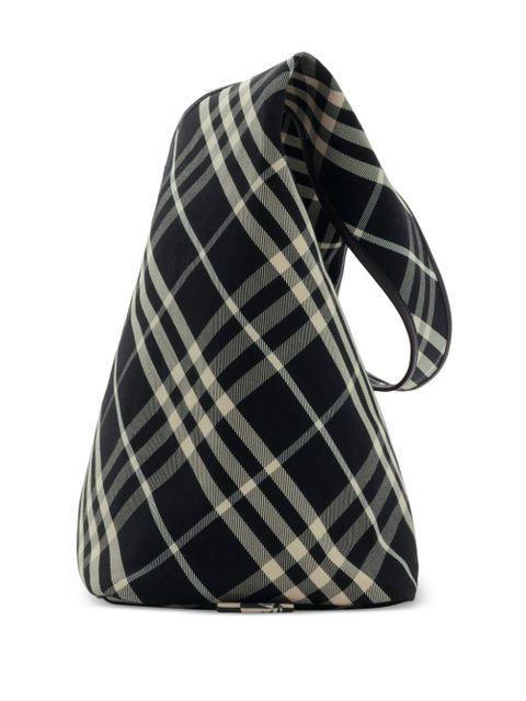 Burberry large check shoulder bag - Black