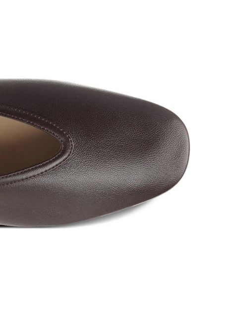 Le Monde Beryl leather ballet flats - Brown