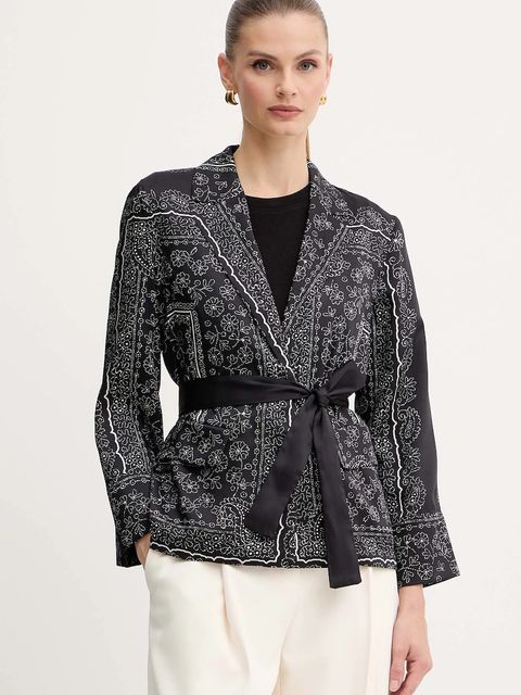 Marella koszula damska kolor czarny regular z kołnierzykiem klasycznym 2523046221200 - zdjęcie produktu nr 1