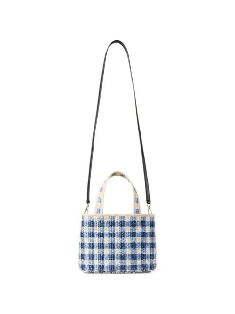 Jimmy Choo beach tote East-West mini bag - Blue