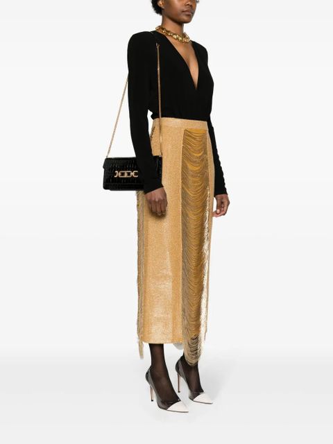 TOM FORD Whitney crocodile-embossed shoulder bag - Black - zdjęcie produktu nr 2