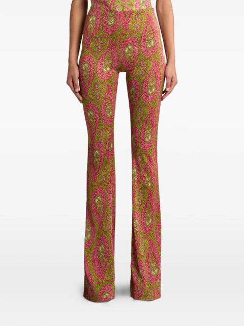 ETRO paisley foliage-motif trousers - Pink