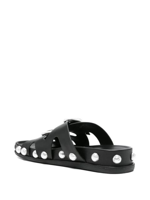 Cult Gaia buckled studded sandals - Black