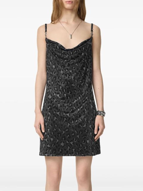 Versace leopard-print mini dress - Black