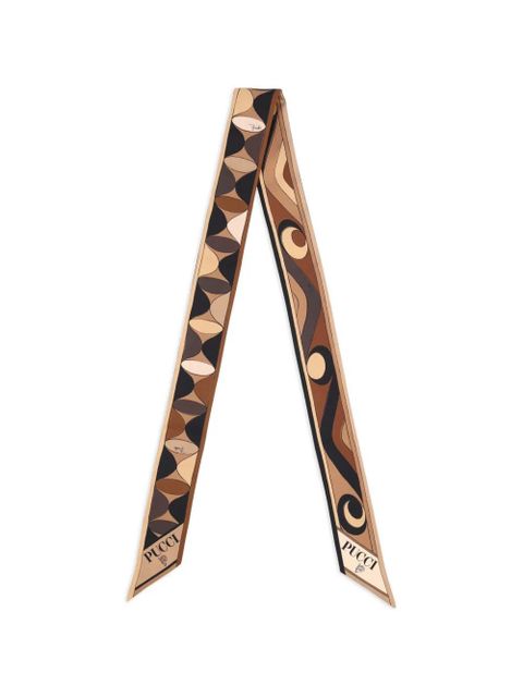 PUCCI Manuba and Moirè print silk scarf - Neutrals - zdjęcie produktu nr 1