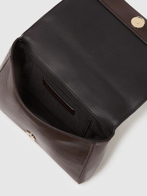 Karl Lagerfeld torebka skórzana K/AUTOGRAPH kolor bordowy A4W30106