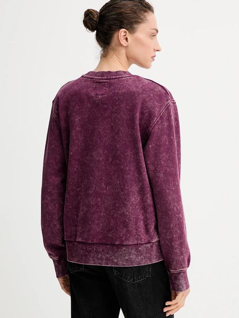G-Star bluza bawełniana damska kolor bordowy gładka D27173.D969