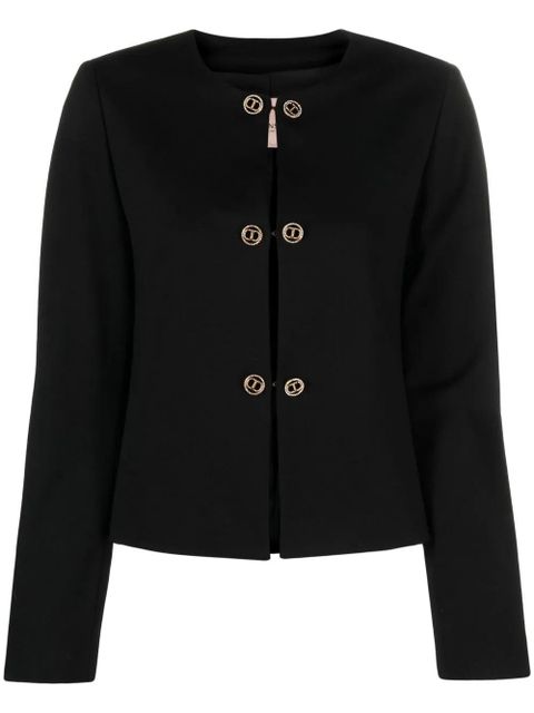 TWINSET logo-buttons cropped blazer - Black - zdjęcie produktu nr 1