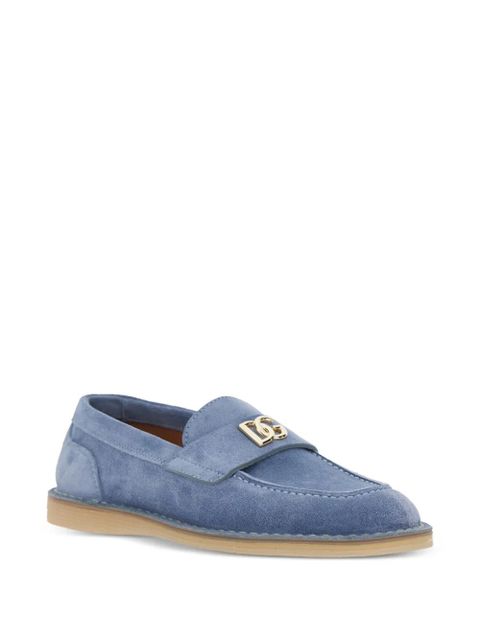 Dolce & Gabbana logo-plaque loafers - Blue - zdjęcie produktu nr 1